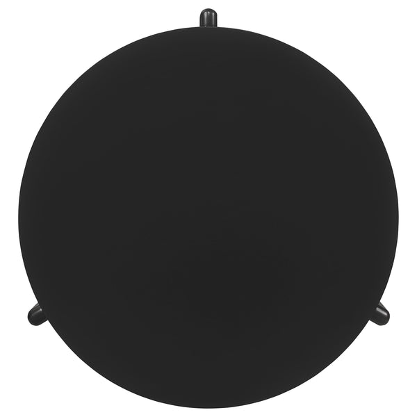 English Elm Harrison Black Round Solid Wood Coffee Table - Timeless Craftsmanship For Modern Living Rooms B062P299902