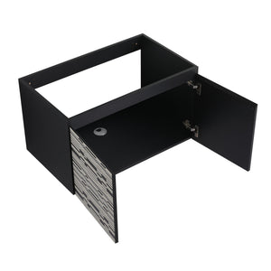English Elm 30'' Floating Wall-Mounted Bathroom Vanity With Sleek Ceramic Sink & Soft-Close Cabinet Design W999S00210