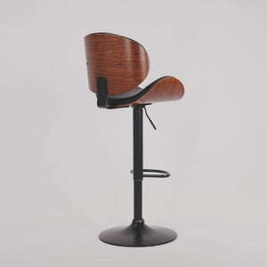 English Elm Hengming Bentwood Pu Leather Swivel Barstools Adjustable Height Kitchen Island Set W212P465190