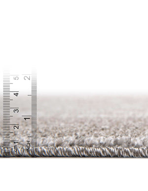 Unique Loom La Jolla Floral Machine Made Floral Rug Light Gray, Gray 7' 10" x 7' 10"