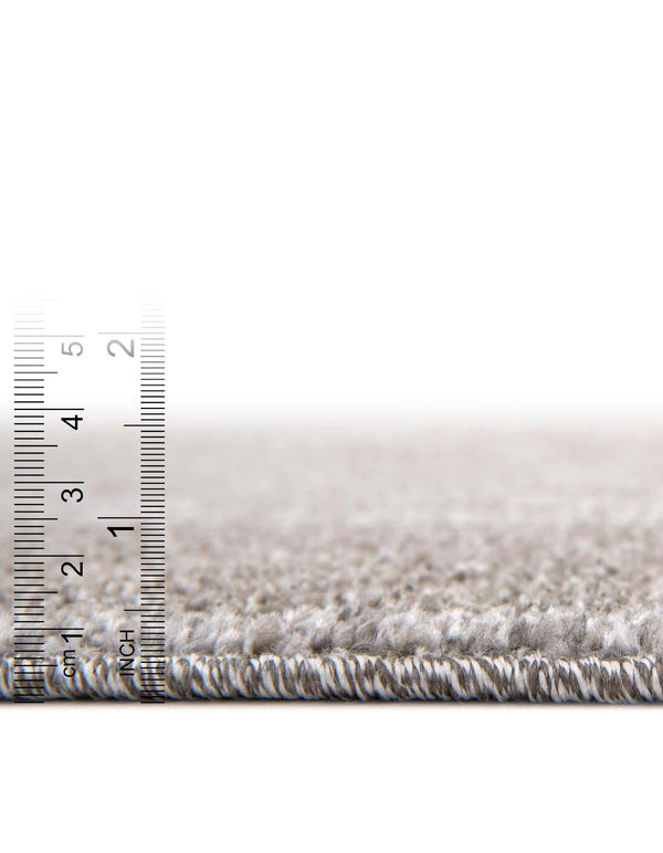 Unique Loom La Jolla Floral Machine Made Floral Rug Light Gray, Gray 7' 10" x 7' 10"