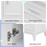 English Elm 24" Bathroom Vanity With Sink, Bathroom Vanity Cabinet With One Flip Drawer and Doors, Solid Wood and Mdf, White