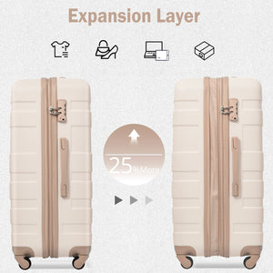 English Elm Luggage 4 Piece Expandable Abs Hard Shell Set with Spinner Wheels and Tsa Lock N726P218516R