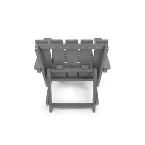 English Elm Shoreline Recycled Hdpe Folding Adirondack Chair Fully Assembled Modern Patio Seating Gray B2745P409683