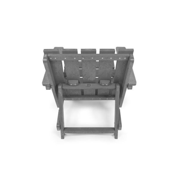 English Elm Shoreline Recycled Hdpe Folding Adirondack Chair Fully Assembled Modern Patio Seating Gray B2745P409683