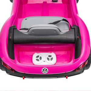 English Elm 12v Licensed Volkswagen Beetle Ride on Car with Remote Control and Suspension for Kids Pink W1578P416240