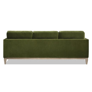 English Elm Jennifer Taylor Home - Knox 89" Modern Farmhouse Reversible Chaise Sectional Sofa with Performance Velvet, Plush Feather Seating Green B2719P238355