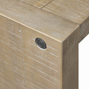 English Elm 54" Reclaimed Wheat Console Table 54W x15D x32H Solid/Manufactured Wood Rustic Chic Storage Surface B035P203243