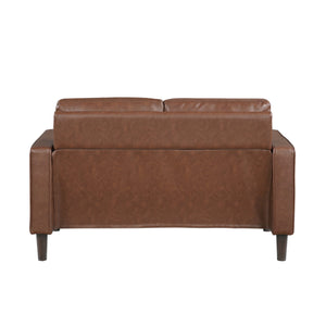 English Elm Modern 3-Piece Living Room Furniture Set - Sofa, Loveseat & Chair In Rich Chocolate Faux Leather B011S01978