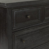 OSP Home Furnishings Farmhouse Basics 3 Drawer Chest Rustic Black