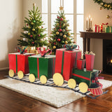 Christopher Knight Home® - Noble House - - Festive Iron Train Decor With Gift-Shaped Carriages