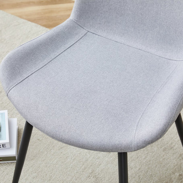 English Elm Set of 2 Velvet Bubble Chain Dining Chairs Sculptural Tufted Seats with Black Legs W1512P494621