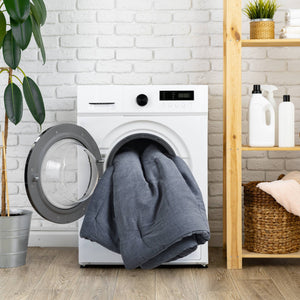 English Elm 3PCS Waffle Washed Comforter Set Full/Queen with Breathable 100% Cotton Face and Plush 270G Fill Blue 23 L x 21 W x 12 H B035P341112