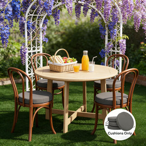 English Elm Soft Round Dining Chair Cushions Set of 4 with Washable Covers and Foam Padding T3971P443095