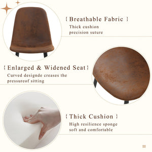 English Elm Table & 8 Chairs Set - Modern Black Wood Grain Mdf Dining Ensemble With Ergonomic Tech Fabric Comfort W1151S04153-GIGA