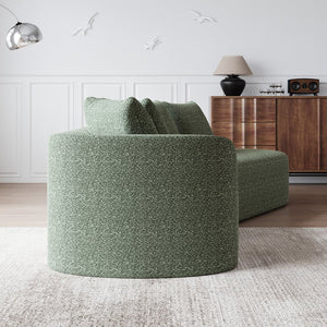 English Elm Modern Oversized Sectional Sofa - 112-Inch Chenille Cloud Couch With Deep Seats & 4 Pillows, No Assembly W834P323322