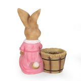 Christopher Knight Home® - Noble House - Kuhrs Outdoor Decorative Rabbit Planter, Brown and Pink