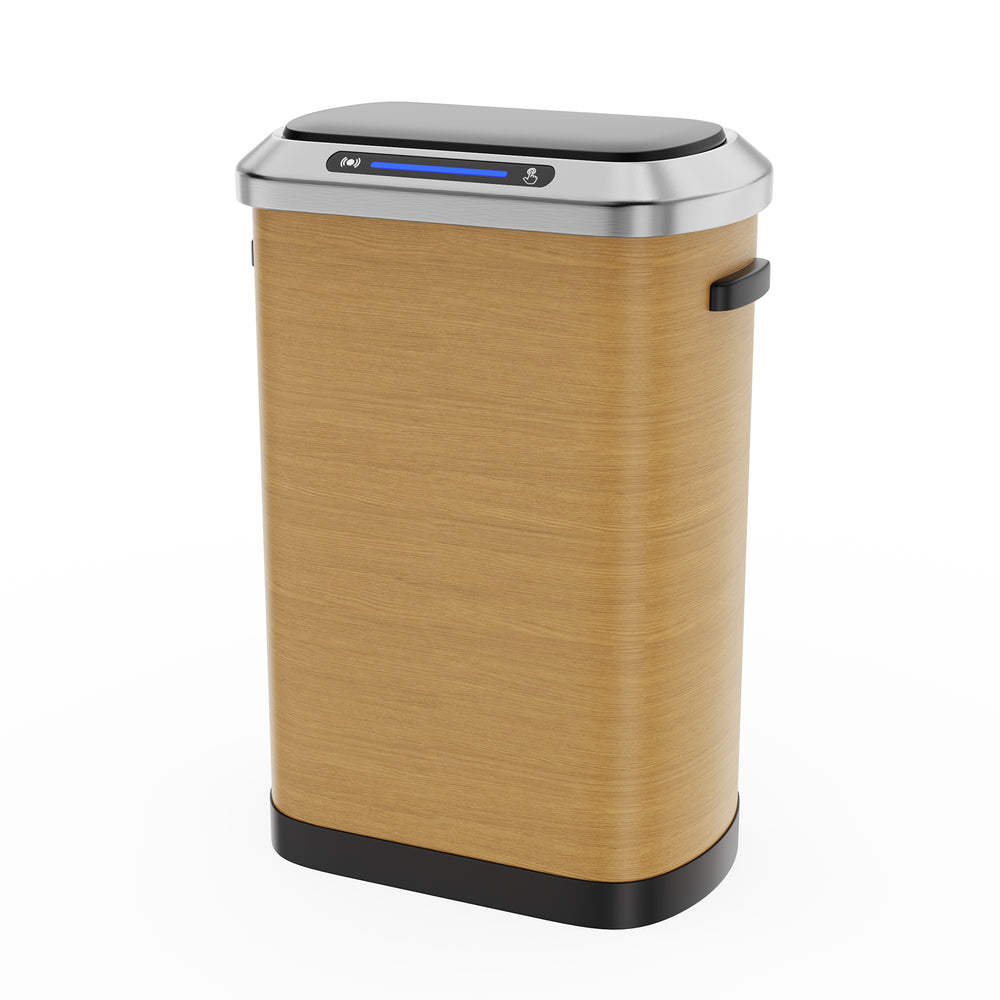 English Elm 50L Smart Sensor Trash Can with Silent Slow-Close Lid, 50L Stainless Steel Motion Bin for Kitchen W1550P154906