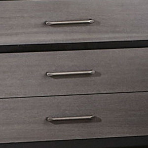 English Elm Contemporary Wooden Three Drawer Nightstand with Flared Legs for Modern Bedrooms B056P204752