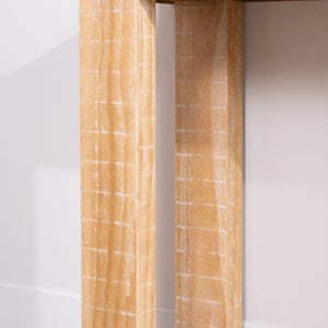 English Elm Rustic Light Wood Narrow Console Table for Entryway Hallway or Behind Sofa W2729P270740