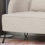 Christopher Knight Home® - Noble House - Nilton Modern Fabric Loveseat with Hairpin Legs