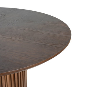 English Elm Christopher Knight Home® - 47.25" Round Pedestal Dining Table - Warm Walnut Finish, Stylish Seating For 4-5, Versatile Design N771P358147T_N771P358148T