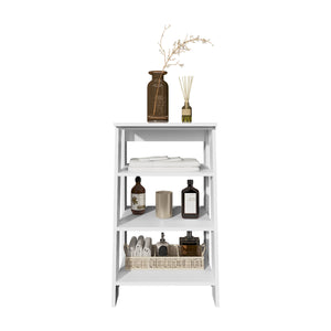 English Elm BATHBI 30" Ladder Shelf Organizer for Bathroom and Living Room – 4-Tier Space-Saving Modern Storage Rack White 34.7 L x 18.6 W x 3.2 H B070P242491