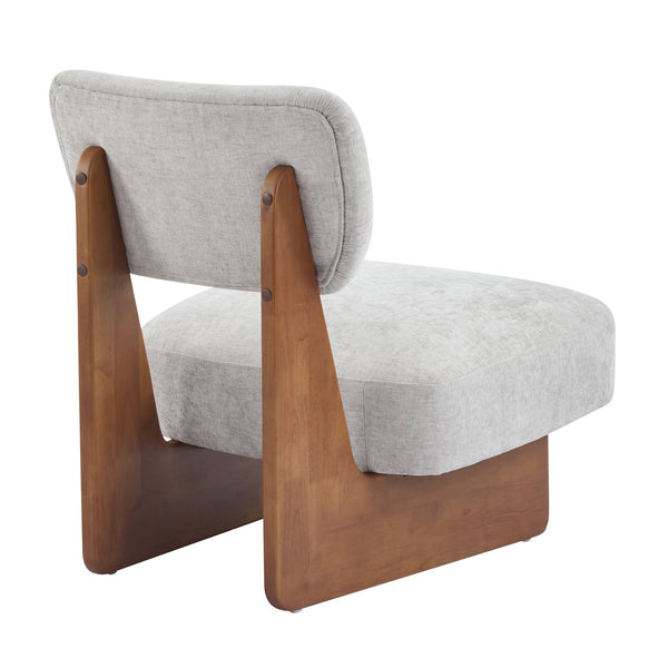 English Elm [set of 2] Beige Polyester Barrel Lounge Chairs with Black Wood Base for Living Room Grey,Walnut N767P373046L