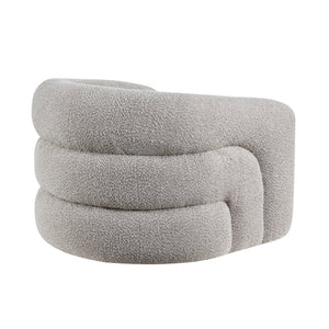 English Elm 1pc Swivel Accent Chair Boucle Upholstered Pocket Coil Seat Modern Living Room B011P329256