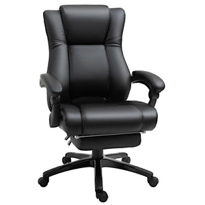 English Elm Vinsetto Executive High Back Office Chair - Pu Leather, Adjustable Height, Footrest & 360° Mobility W2225P217517-GIGA
