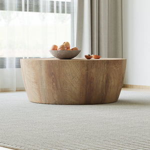 English Elm 31.5" Round Drum Coffee Table Mdf Wood Grain Modern Industrial Living Room Accent W3732P495748