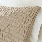 Madison Park Signature Serene Transitional 3 Piece Hand Quilted Cotton Quilt Set MPS13-270 Linen