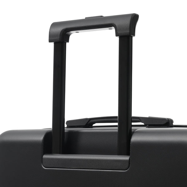 English Elm Luggage 5 Piece Hardside Abs Set with Front Access Carry on and Tsa Spinner Wheels Black N732P391544B