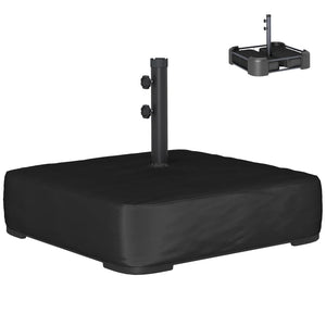 English Elm Patio Umbrella Base Fillable Sandbag Cross Frame Stand with Oxford Fabric Cover T3971P475951