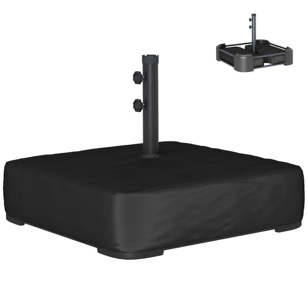 English Elm Patio Umbrella Base Fillable Sandbag Cross Frame Stand with Oxford Fabric Cover T3971P475951