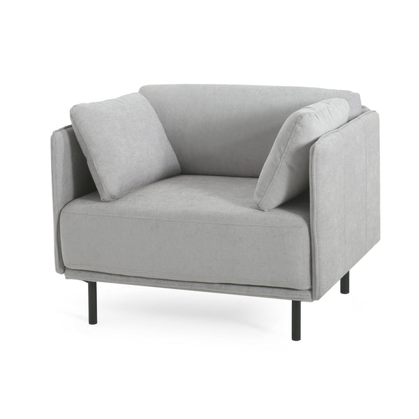 English Elm Christopher Knight Home® - 39" Vintage Grey Lounge Chair - Stylish Polyester Upholstery, Sturdy Wood Frame, Perfect For Any Room N767P208310G
