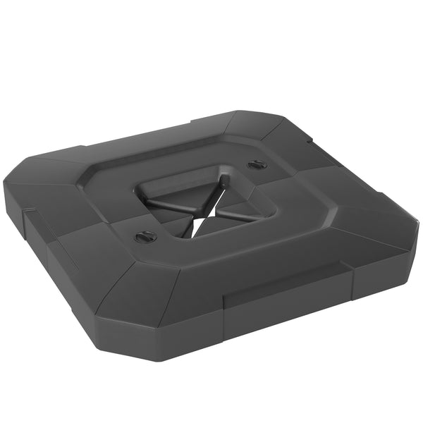English Elm Cantilever Umbrella Weight Plates Fillable Hdpe Ballast for Outdoor Cross Base Stability Black T3971P454759