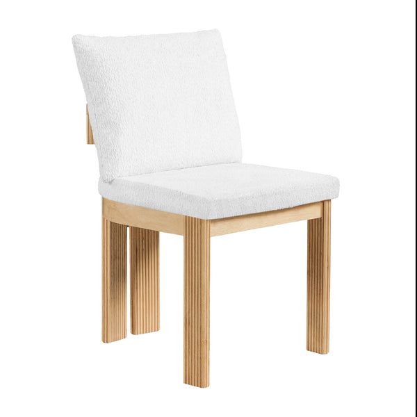 English Elm Indoor Boucle Upholstered Dining Chairs Rubberwood Frame Set of 2 for Modern Spaces N779P379862B