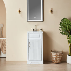 English Elm Fully Assembled 18'' Freestanding Bathroom Vanity With Eco-Friendly Top & Dual Handle Options W1826P347105
