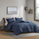 Intelligent Design Remy Modern/Contemporary Quilted Chevron Comforter Set ID10-2297 Navy