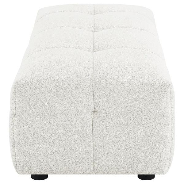 English Elm Sooke Boucle Fabric Rectangular Ottoman Versatile Footrest or Extra Seat for Living Rooms B062P441149