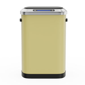 English Elm 50L Smart automatic Trash Can with Silent Slow-Close Lid, Motion Sensor, Durable 0.45mm Steel Body Yellow W1550P247984