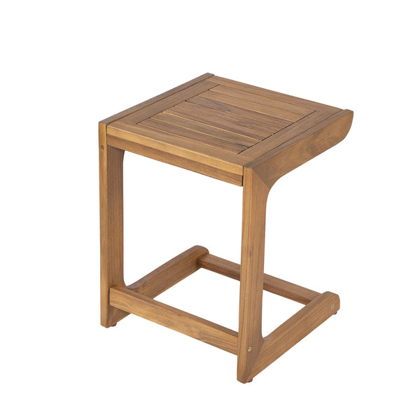 English Elm Christopher Knight Home® - Ashwell Acacia Wood Side Table Teak C-Shape Minimalist Sofa End Table Portable Workspace, Durable N775P278102T