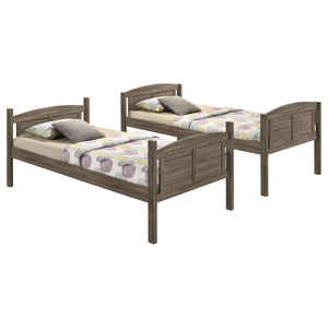 English Elm Edmondson California King Platform Bed with Storage Bookcase Headboard in Grey Oak B062S01778