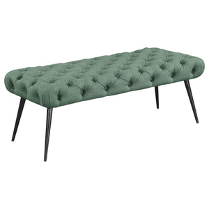 English Elm Galiano Velvet Tufted Upholstered Bench with Metal Legs for Bedroom or Entryway B062P441135