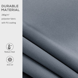 English Elm Outsunny 10' X 8' Retractable Patio Awning - Uv & Water-Resistant Shade With Manual Crank, Dark Gray W2225P200448-GIGA