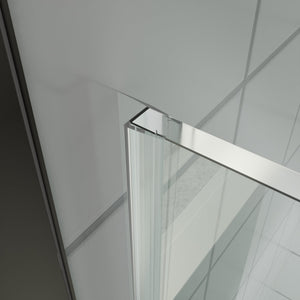 English Elm 28" Frameless Pivot Shower Door Tempered Glass Matte Black Hinged Spa Bath W637P348845