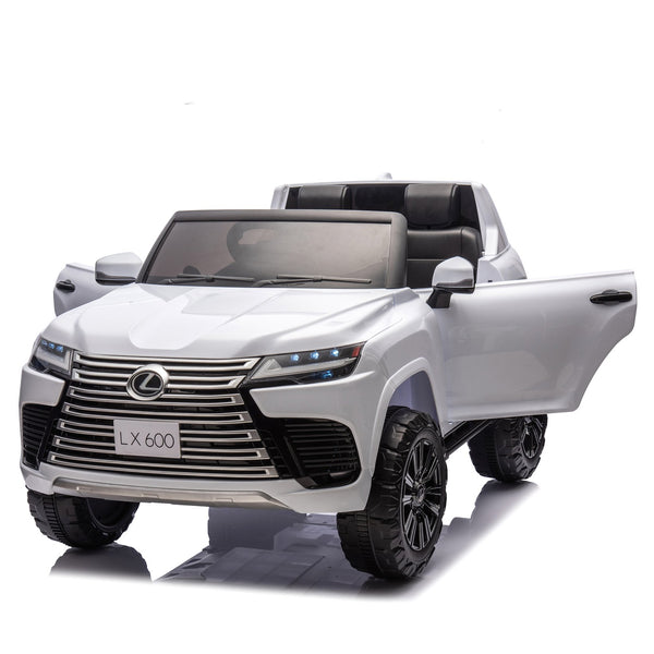English Elm Licensed Lexus Lx600 24v Two Seater Kids Ride on Suv with Remote and Suspension White W1578P339060
