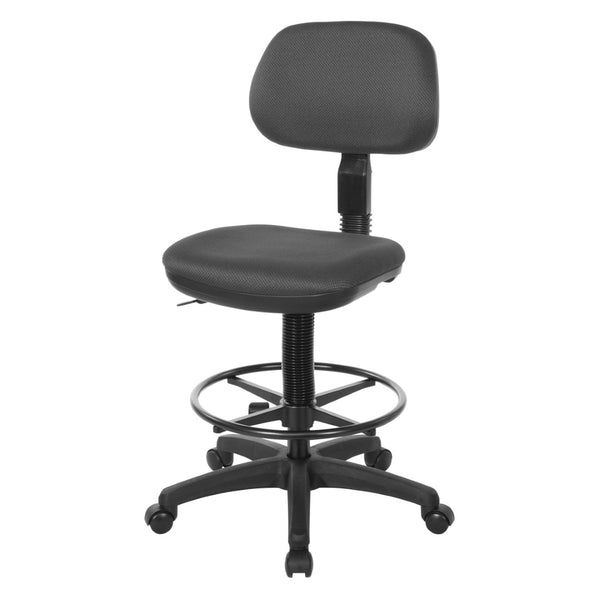 OSP Home Furnishings Sculptured Ergonomic Drafting Chair with Adjustable Footrest for Counter Height Workstations Shale DC517-295