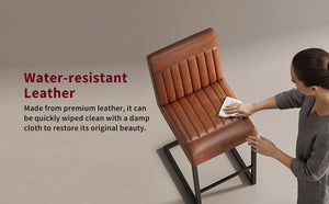 English Elm Faux Leather Counter Stools Set of Two Ergonomic Curved Back Metal Frame Kitchen Seating W5096P400642